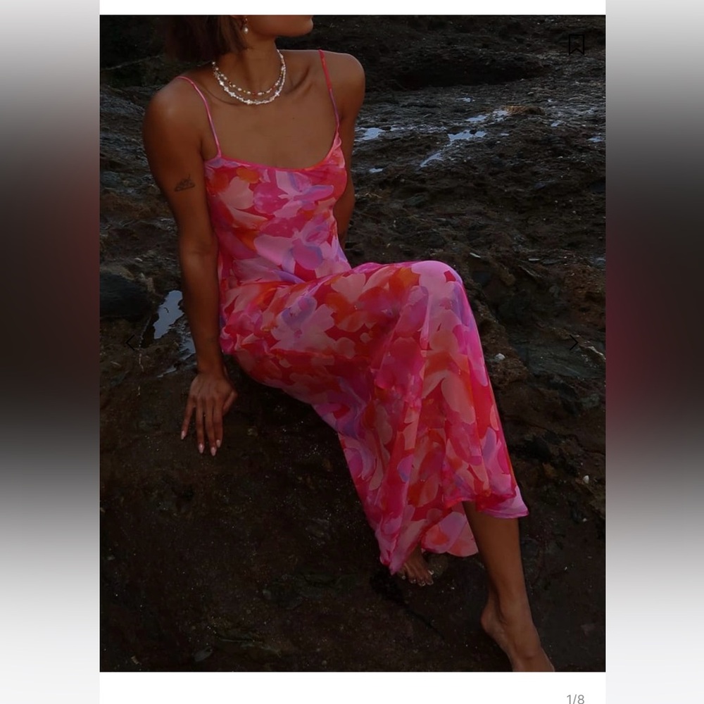 Rumored vintage slip maxi dress multicolored.  New with tags size xs
